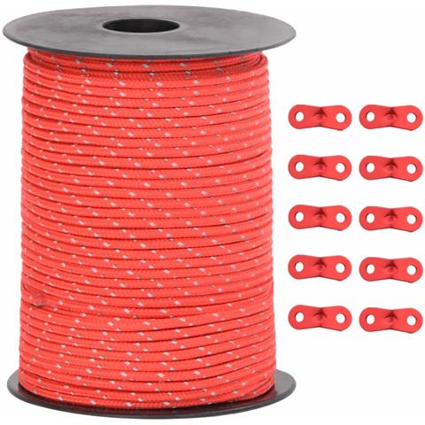 Corda Tenda con Strisce Riflettenti e Chiavi 50 m 3 mm - Foto 2