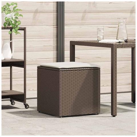 Cassetta di Stoccaggio da Esterno Marrone e Panna Rattan Medio - Foto 2