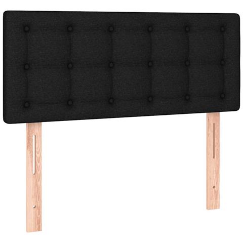 Letto a Molle con Materasso e LED Nero 120x190 cm in Tessuto - Foto 9