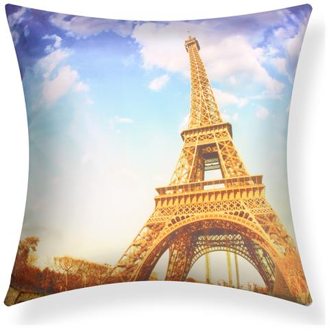 Set Di 2 Copricuscini 40x40 Cm Design Torre Eiffel Antica - Foto 1