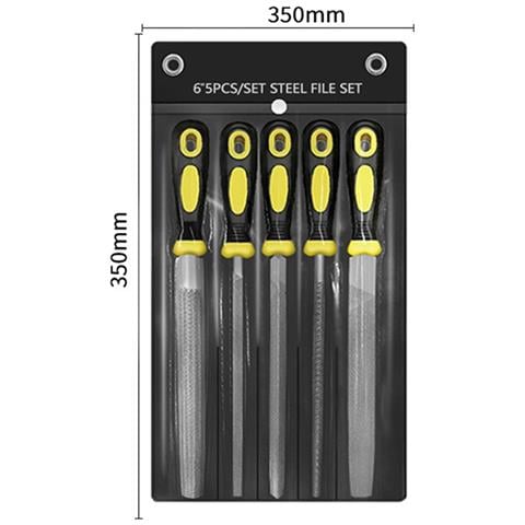 Set Di Lime In Acciaio Da 6 Pollici - Set Da 5 Pezzi In Pvc - Manico In Tpr, Lega Di Zinco - Foto 2