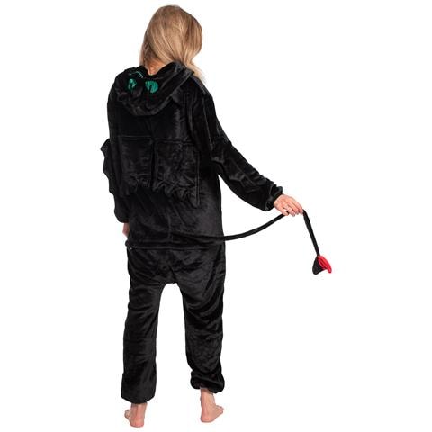 Pigiama Da Donna Tuta Kigurumi Onesie Sdentato Drago Nero 175-185 Xl - Foto 8
