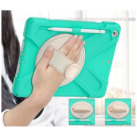 Custodia Per Ipad 9/8/7 10,2"" Con Supporto E Tracolla Menta - Foto 2
