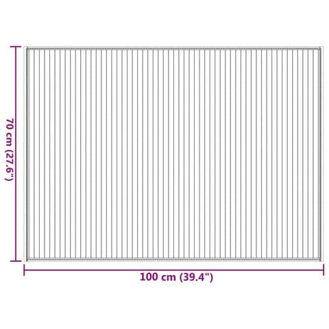 Tappeto Rettangolare Grigio 70x100 cm in Bambù - Foto 8