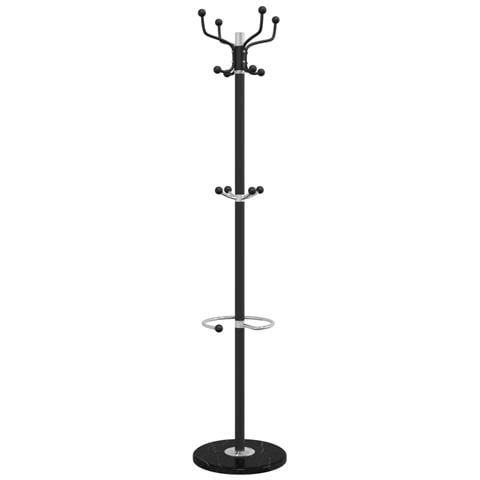 Appendiabiti con Portaombrelli Nero 180 cm Ferro Verniciato - Foto 1