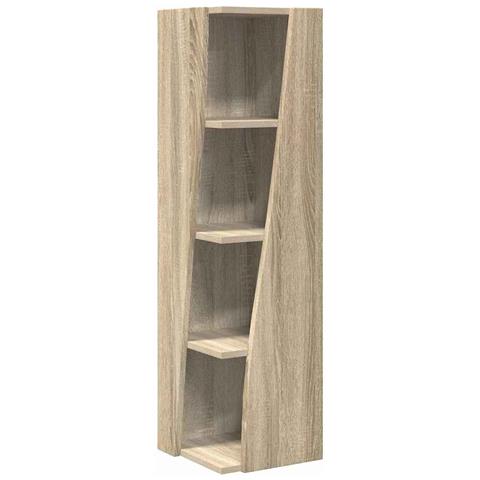 Mobile angolare Bianco 27,5x27x102cm Legno multistrato - Foto 1