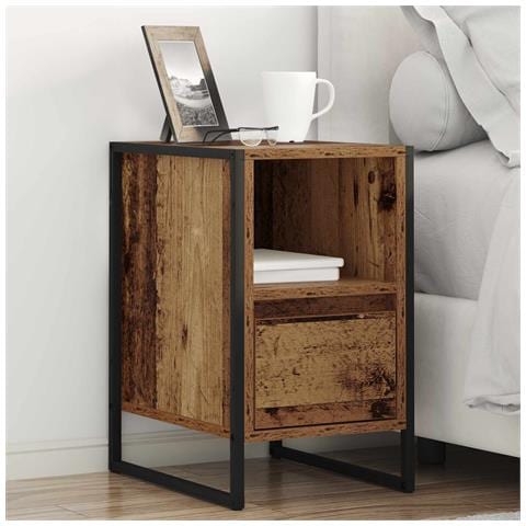 Comodino Legno vecchio 39,5 x 30 x 50 cm Legno multistrato - Foto 2