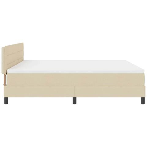 Letto a molle con materasso Crema 180 x 200 cm Tessuto - Foto 9