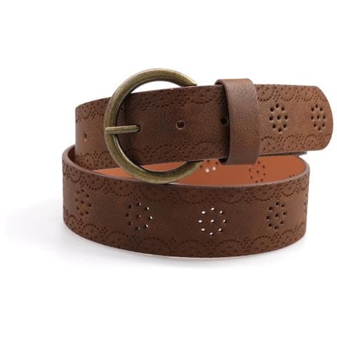 Cintura con Fibbia Rotonda Argento Contemporanea Designer - Foto 6