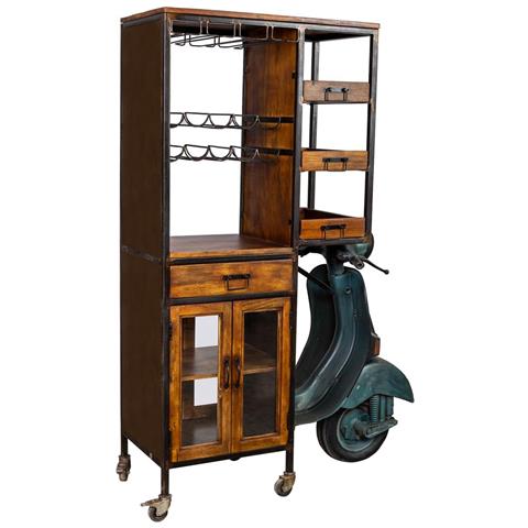 Moto Mensola Portabottiglie Marrone 140x67x194 - Foto 1