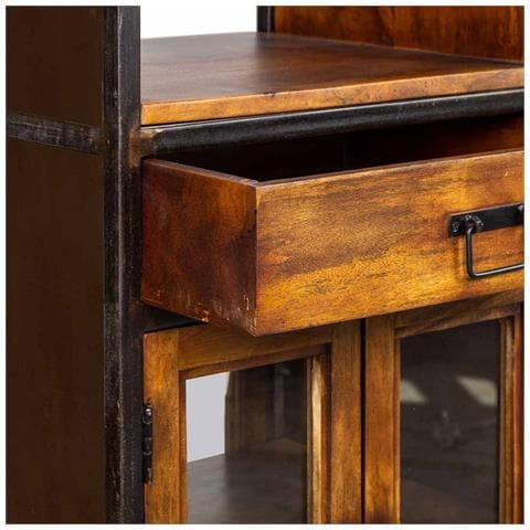 Moto Mensola Portabottiglie Marrone 140x67x194 - Foto 8