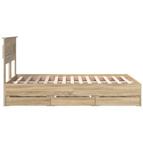 Struttura del letto con cassetto Rovere Sonoma 120 x 190 cm - Foto 9