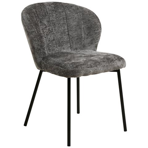 Set Di 2 Sedie Roanne-grigio-tessuto-66x59x80 Cm - Foto 1