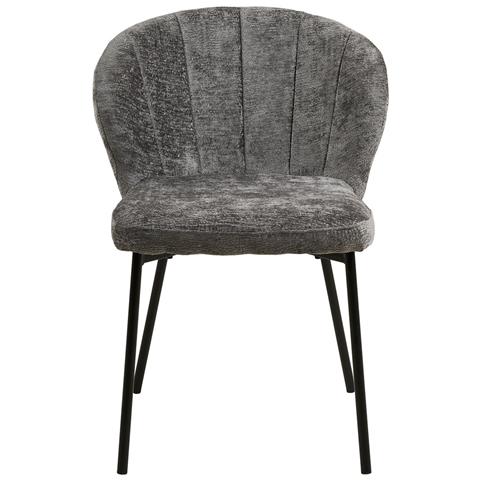 Set Di 2 Sedie Roanne-grigio-tessuto-66x59x80 Cm - Foto 2