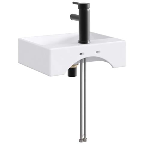 Lavabo da bagno Nero Opaco 39 x 30,5 x 12,5 cm Metallo - Foto 2