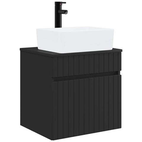 Mobile lavabo da parete Nero 49 x 41 x 63 cm - Foto 1