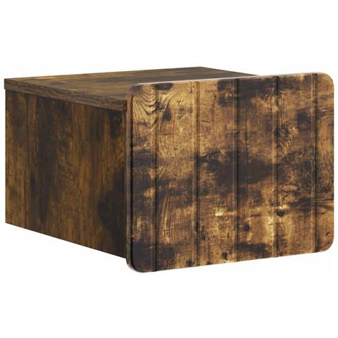 Mobiletto da notte a muro Rovere Fumo 33 x 34,5 x 24 cm - Foto 1
