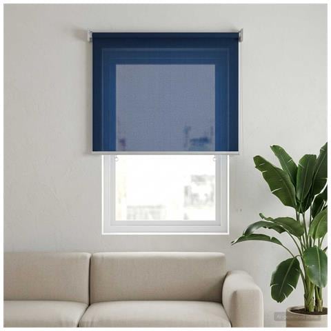 Tenda a Rullo Esterno Blocco UV 90% Blu 80 x 140 cm HDPE - Foto 2