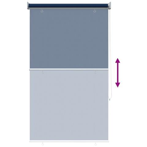 Tenda a Rullo Esterno Blocco UV 90% Blu 80 x 140 cm HDPE - Foto 9