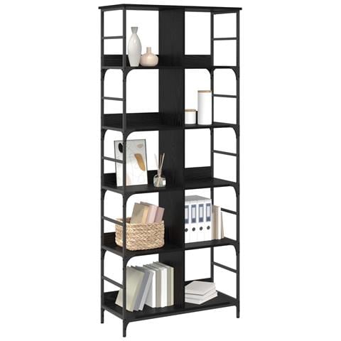 Libreria Rovere nero 78,5 x 33 x 188,5 cm metallo PB - Foto 2