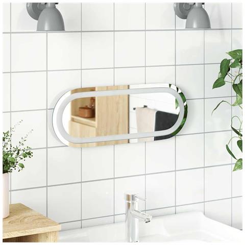 Specchio da Bagno LED 40x15 cm Ovale - Foto 2