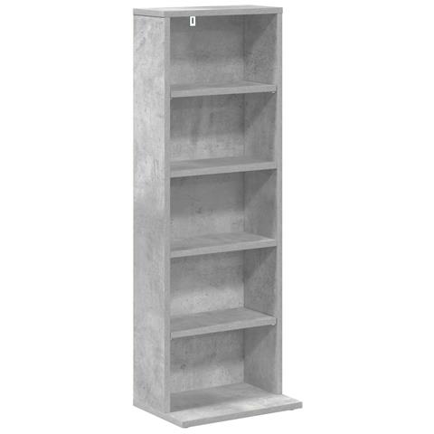 Mobile per CD Grigio Cemento 33 x 23,5 x 97,5 cm - Foto 1