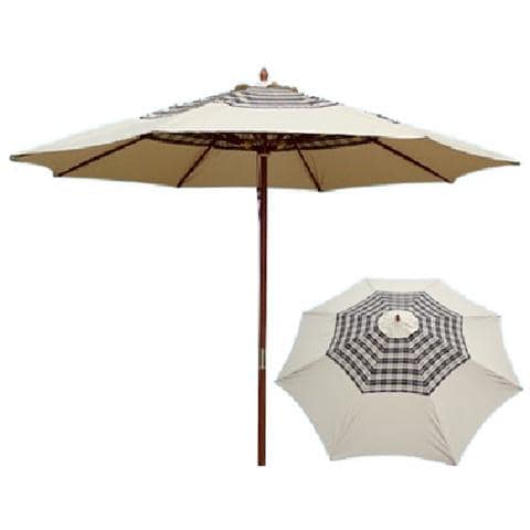 Ombrellone da giardino in legno palo centrale cm 350 tondo - Foto 2