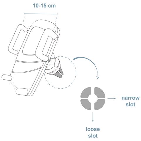 500334 Supporto Universale Per Smartphone Da Auto - Agganciabile Alla Feritoia Dell'aria Confizionata - Nero - Foto 3