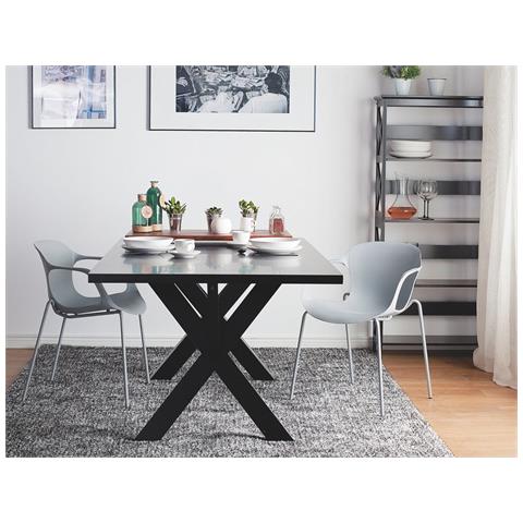 Set Di 2 Sedie Da Pranzo In Colore Grigio Elbert - Foto 2