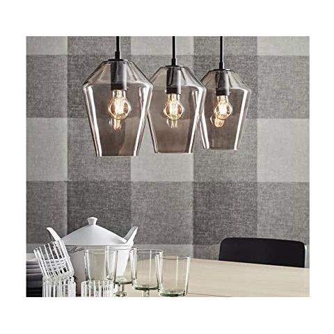 107132 Lampadario, Glass, 60 W, Black - Foto 2