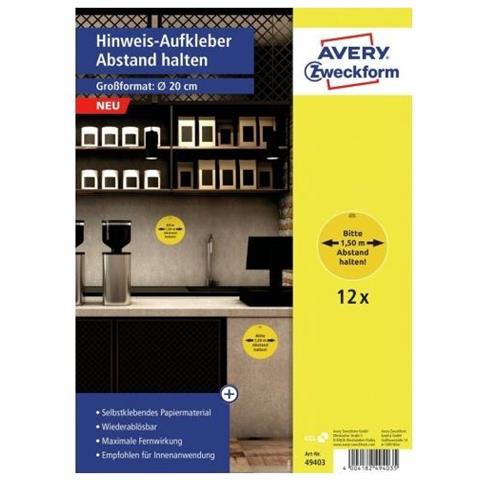 Zweckform Hinweisaufkleber-set Abstand Halten Set (49403)  - Foto 1