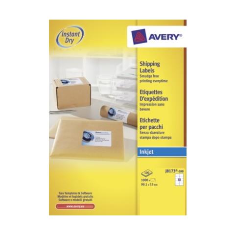 Inkjet Addressing Labels, Bianco, A inchiostro - Foto 1