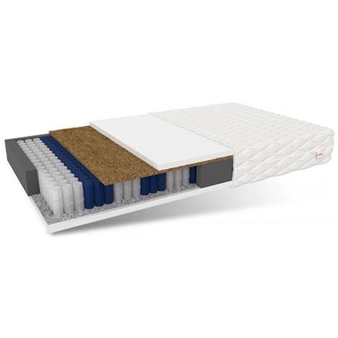 Materasso A Molle Insacchettate Vittoria 100 X 200 - H4 Rigido / H3 Medio Rigido - Fibra Di Cocco - Foto 1