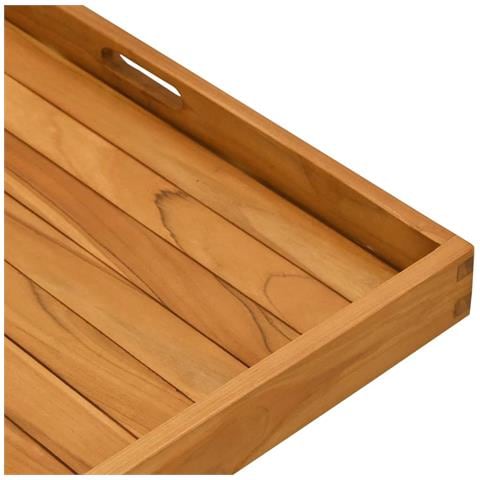 Vassoio Da Portata 70x70 Cm In Legno Massello Di Teak - Foto 2