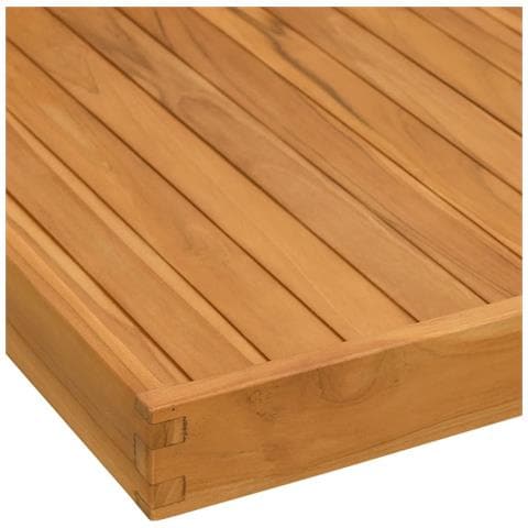 Vassoio Da Portata 70x70 Cm In Legno Massello Di Teak - Foto 8
