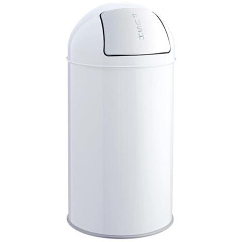 H2401705 Cestino Per Rifiuti Rotondo Acciaio Bianco - Foto 2