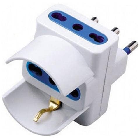 Sl1042 Presa Multipla Adattatore Con Spina 16a + 2 Prese 10a-16a Bivalenti + 1 Schuko White - Foto 1