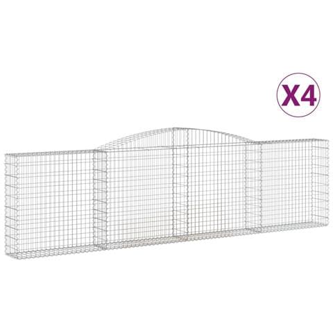 Cesti Gabbioni Ad Arco 4 Pz 400x30x100/120 Cm Ferro Zincato - Foto 1