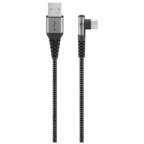 Goobay 64655 Cavo Usb 0,5 M Usb 2.0 Usb C Usb A Nero, Grigio - Foto 1