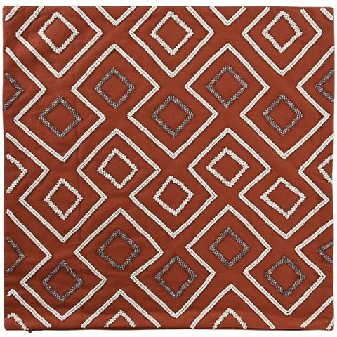 Fodera Per Cuscino Dkd Home Decor Terracotta Geometrico 50 X 1 X 50 Cm - Foto 1