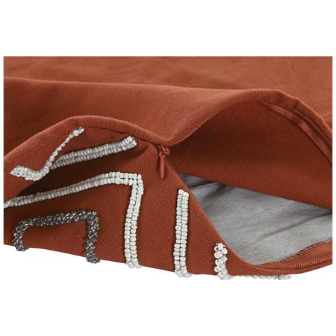 Fodera Per Cuscino Dkd Home Decor Terracotta Geometrico 50 X 1 X 50 Cm - Foto 3