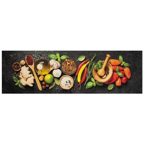 Tappeto Da Cucina Lavabile Spezie 45x150 Cm Velluto - Foto 2