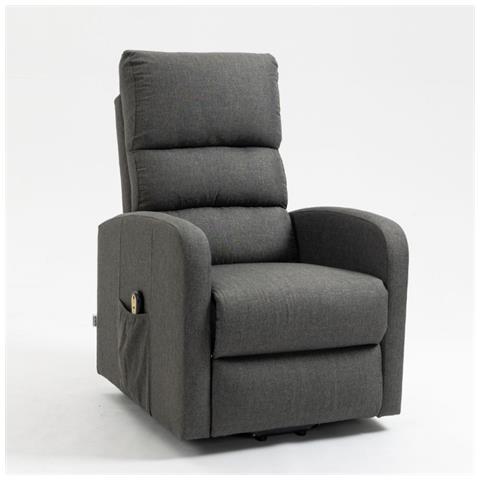 Poltrona Alzapersona Lorena Un Motore In Tessuto Grigio - Foto 1