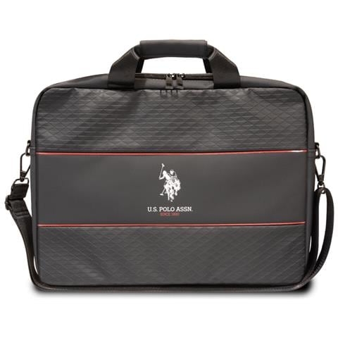 Borsa Porta Pc Per Computer Portatile 15'' Middle Stripe, Nero - Foto 1