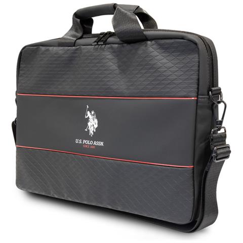 Borsa Porta Pc Per Computer Portatile 15'' Middle Stripe, Nero - Foto 2