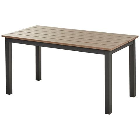 Set Da Giardino 5 Posti Alluminio Nero E Beige Messina - Foto 2