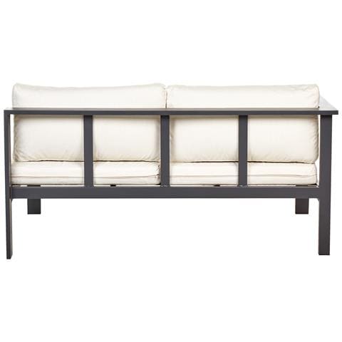 Set Da Giardino 5 Posti Alluminio Nero E Beige Messina - Foto 8