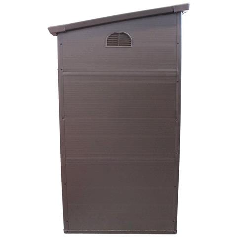 Casetta Cottage Addossata Da Giardino Porta Attrezzi In Resina Effetto Legno Monterosa Marrone - Foto 2