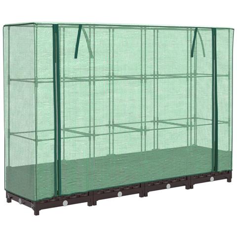 Letto Rialzato Con Copertura Serra Effetto Rattan 160x40x123 Cm - Foto 2