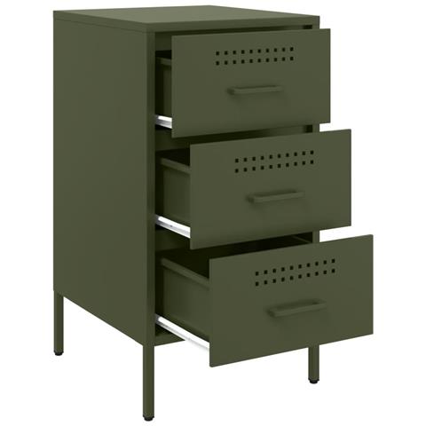 Comodini 2 pz Verde Oliva 36x39x68 cm in Acciaio - Foto 10